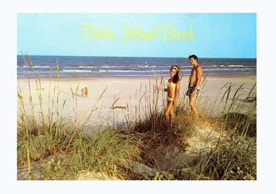 Texas Postcard South Padre Island Vintage Beach