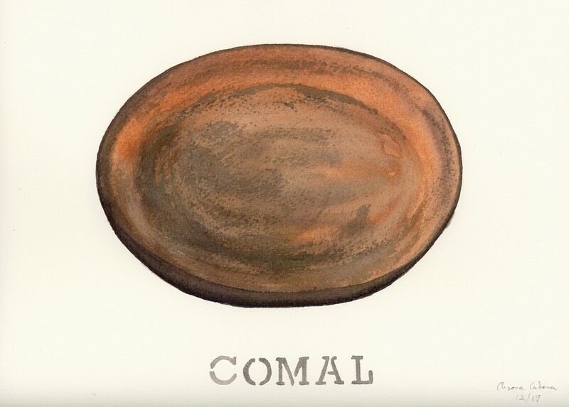 Restaurant Art Comal - Aurora Cabrera Water Color Print