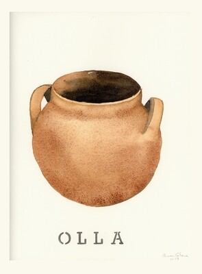 Restaurant Art Olla - Aurora Cabrera Water Color Print