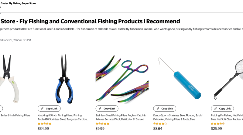 Walmart fly fishing gear
